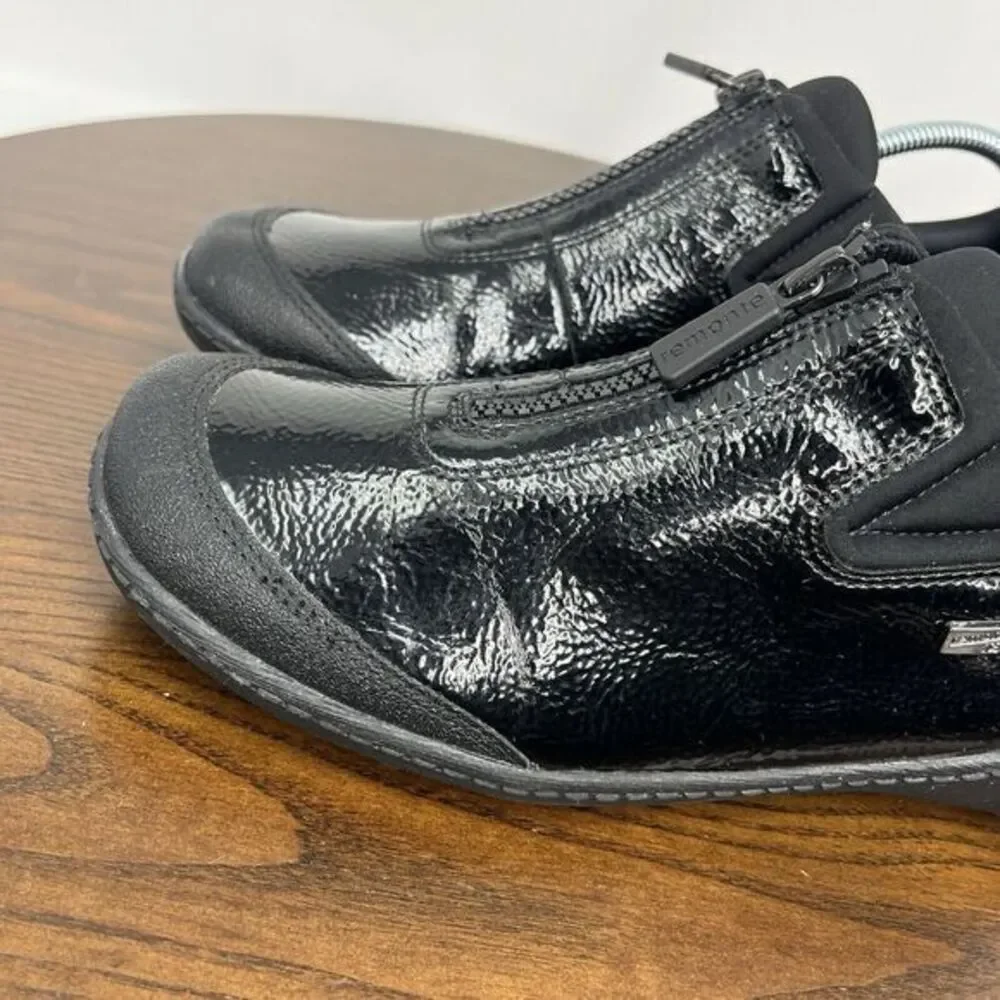 Remonte Soft Loafer Shoes Women's 41 / 10 Black Comfort Zip Walking‎ Sneakers